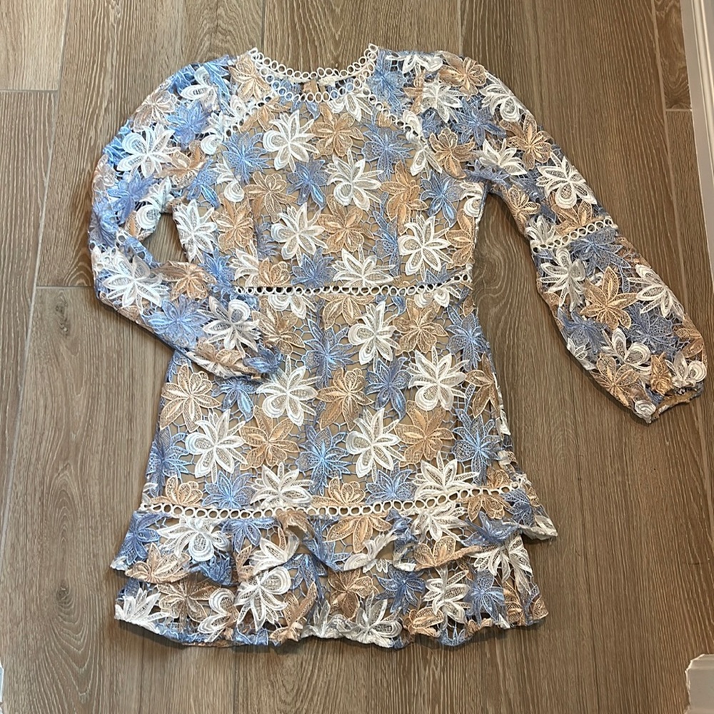 Everlasting Love Cream Multi Lace Dress